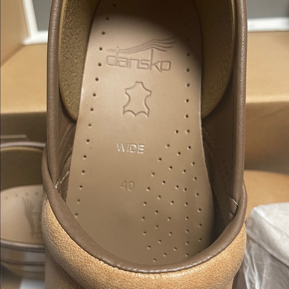 Dansko Light Brown Leather Slip-On Shoes - Picture 8 of 14